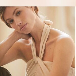 Anthropologie runched halter top